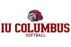 Logo of the IU Columbus Crimson Pride Softball team.